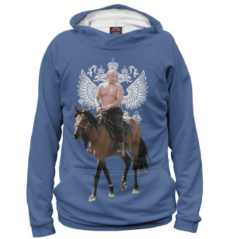 Худи для девочки Путин на лошади