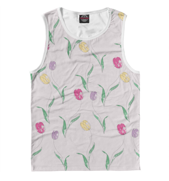 Майка для мальчика с изображением Цвета весны цвета Белый