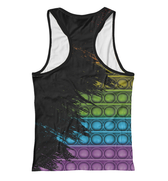 Женская майка-борцовка с изображением Pop it антистресс цвета Белый