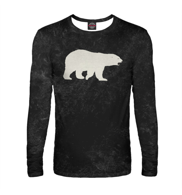 Мужской лонгслив с изображением Polar Bear цвета Белый