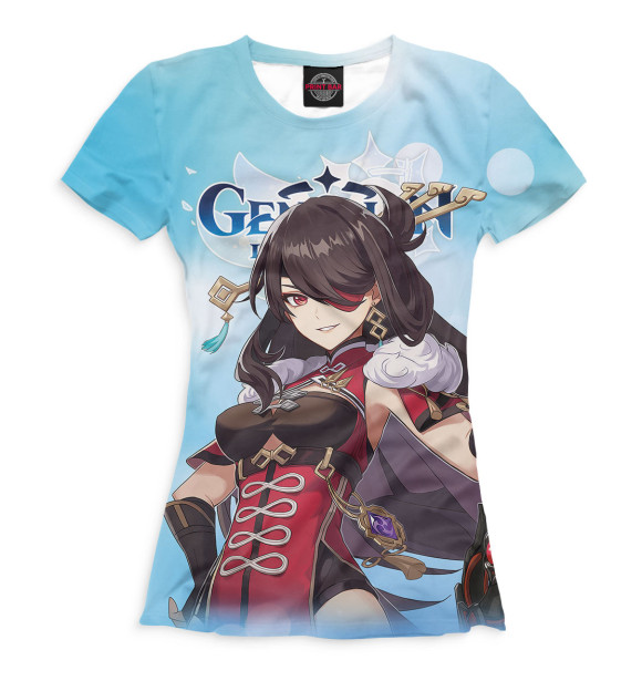 Футболка для девочек с изображением Бей Доу, Beidou цвета Белый