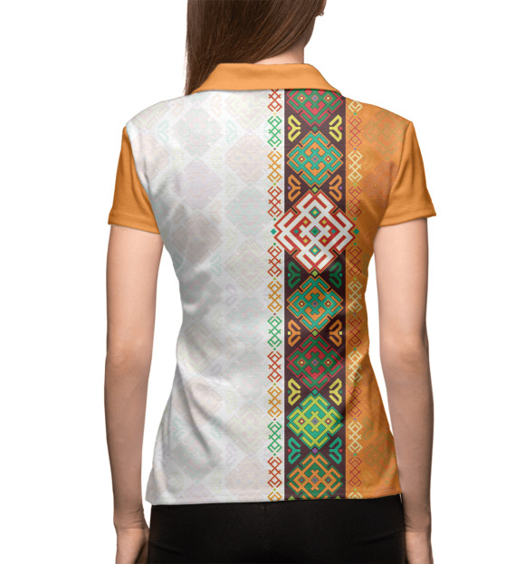 Женское поло с изображением Белобог оберег цвета Белый