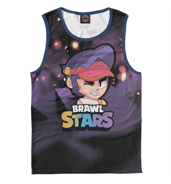 Мужская майка с изображением ФЭНГ БРАВЛ СТАРС цвета Белый