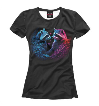 Женская футболка Влюбленные еноты