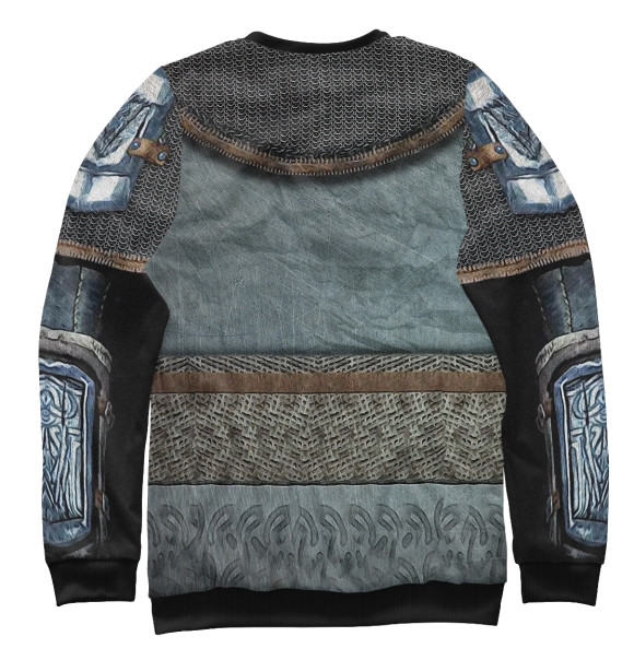 Мужской свитшот с изображением Доспехи цвета Белый