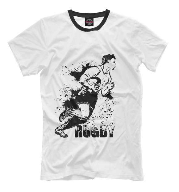 Мужская футболка с изображением Мужской спорт цвета Белый
