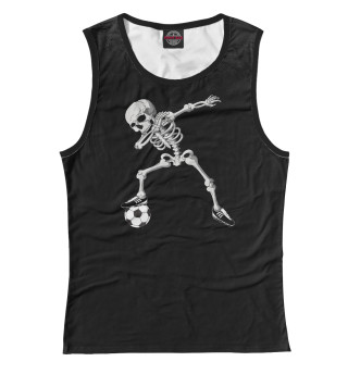 Женская майка Dabbing Skeleton Soccer