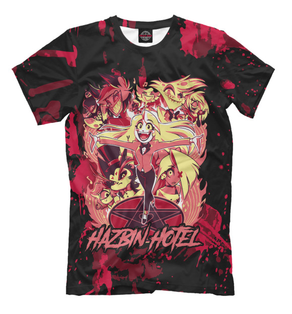 Футболка для мальчиков с изображением Отель Хазбин цвета Белый