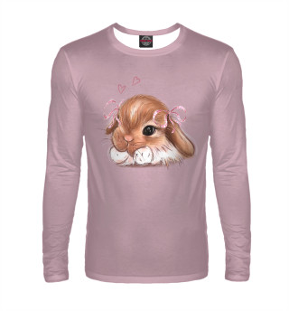 Милая крольчиха (розовый фон)