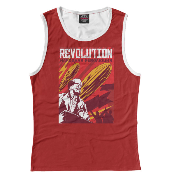 Майка для девочки с изображением Народная Революция цвета Белый