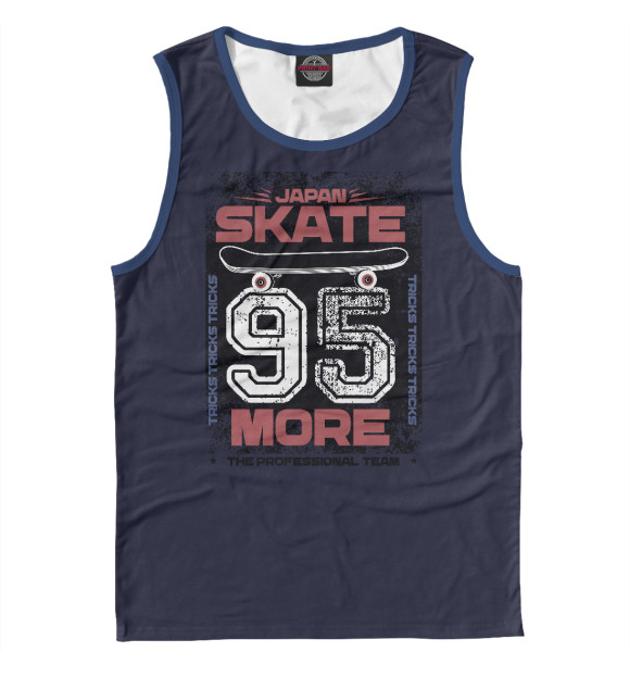 Майка для мальчика с изображением Japan skate 95 цвета Белый