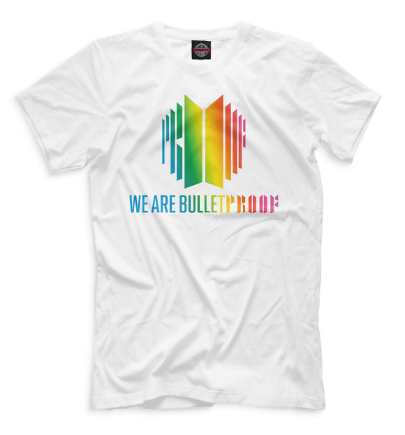Мужская футболка с изображением bulletproof белый цвета Белый