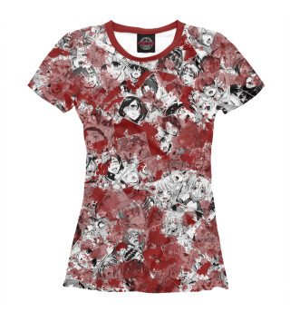 Женская футболка Кровавый ахегао