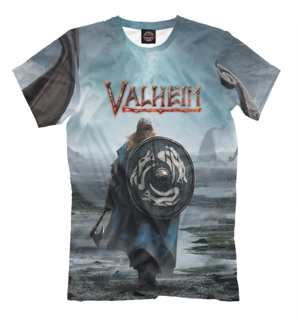 Мужская футболка с изображением Valheim Вальхейм цвета Белый