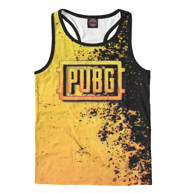 Мужская майка-борцовка с изображением Pubg цвета Белый