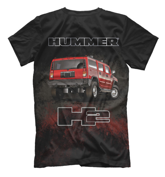 Футболка для мальчиков с изображением Hummer H2 на черном цвета Белый