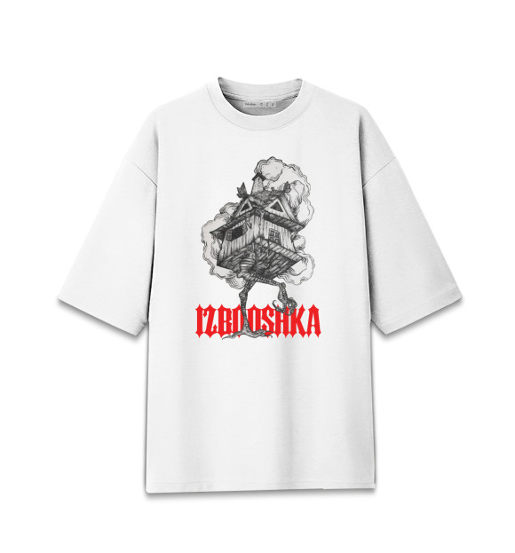 Женская футболка оверсайз с притом Изнакурног цвета Белый Женская футболка оверсайз с изображением Изнакурног цвета Белый