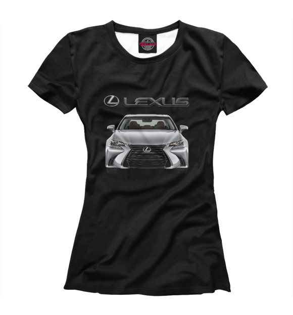 Футболка для девочек с изображением Lexus цвета Белый