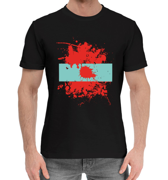 Мужская хлопковая футболка с изображением Dexter Blood цвета Черный