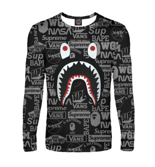 Мужской лонгслив Bape shark