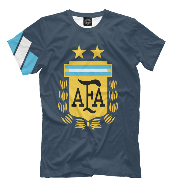 Мужская футболка с изображением Сборная Аргентины цвета Белый