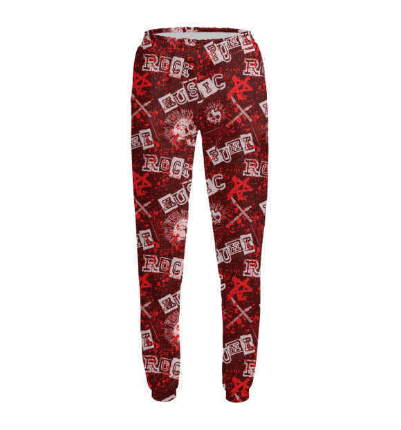 Женские спортивные штаны с изображением ROCK цвета Белый