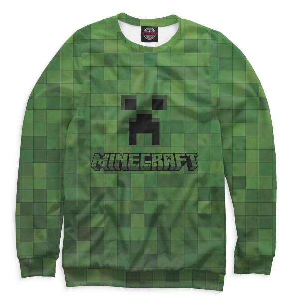 Женский свитшот с изображением Minecraft цвета Белый