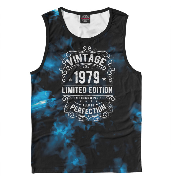 Майка для мальчика с изображением Vintage 1979 цвета Белый