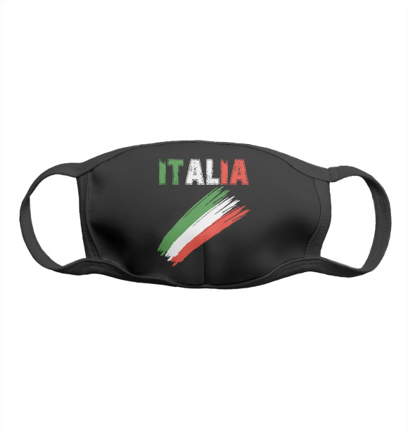 Маска тканевая с изображением Italia цвета Белый