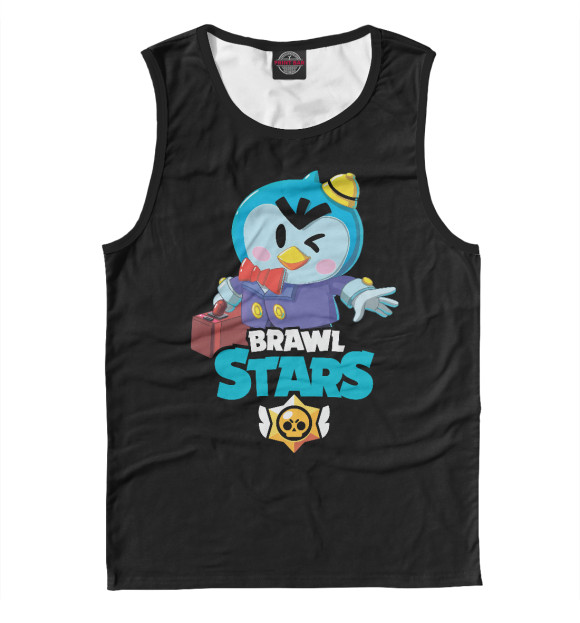 Мужская майка с изображением Brawl Stars MR.R цвета Белый