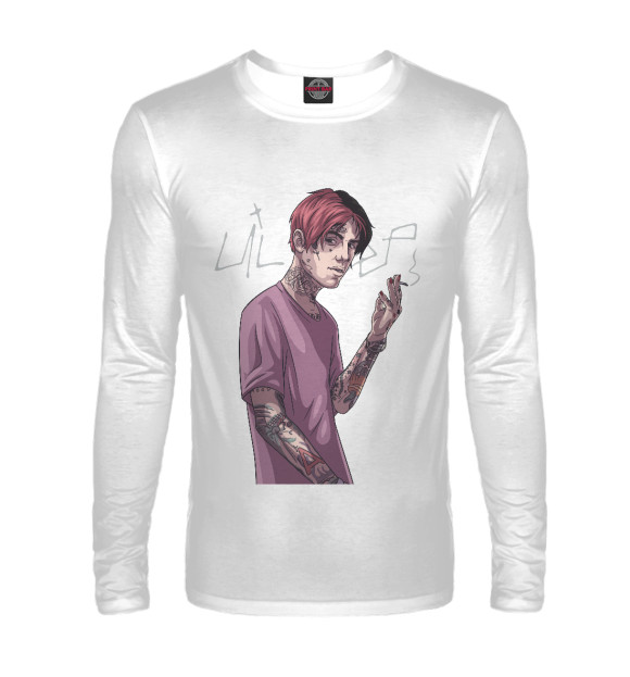 Мужской лонгслив с изображением Lil Peep цвета Белый