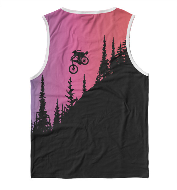 Майка для мальчика с изображением Downhill Rider цвета Белый