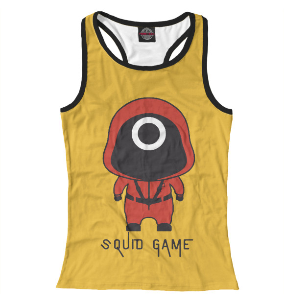 Женская майка-борцовка с изображением Squid Game цвета Белый