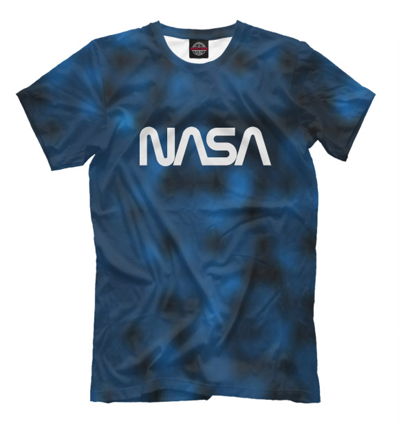 Мужская футболка с изображением NASA +Space цвета Белый