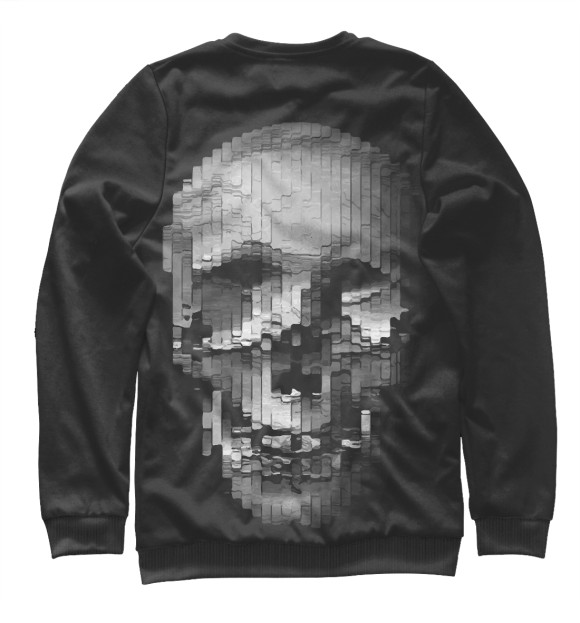 Женский свитшот с изображением Cool skull цвета Белый