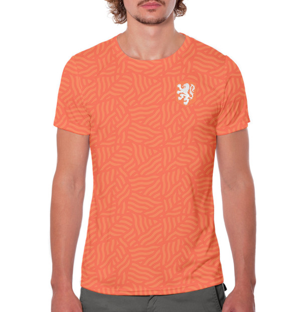 Мужская футболка с изображением Сборная Голландии цвета Белый
