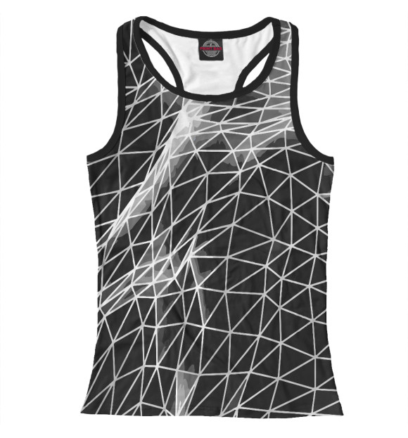 Женская майка-борцовка с изображением 3D pattern цвета Белый