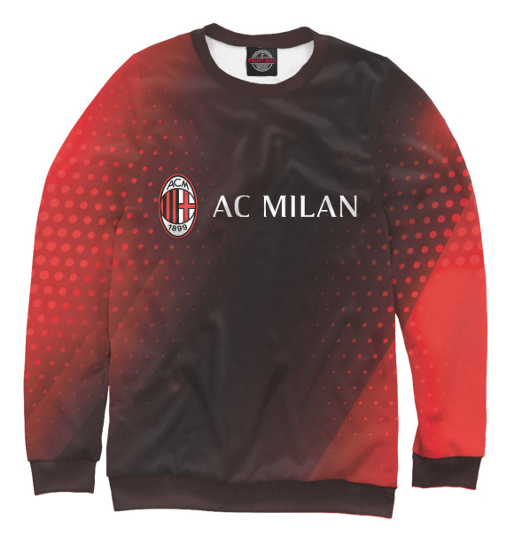 Свитшот для девочек с изображением AC Milan / Милан цвета Белый