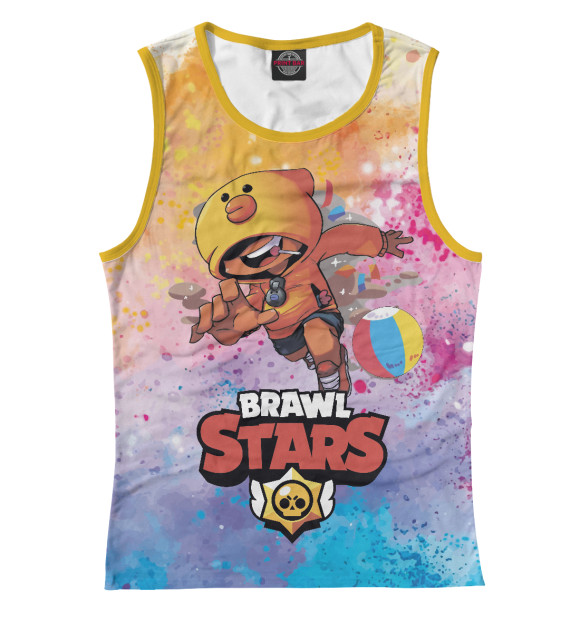 Женская майка с изображением Brawl Stars цвета Белый
