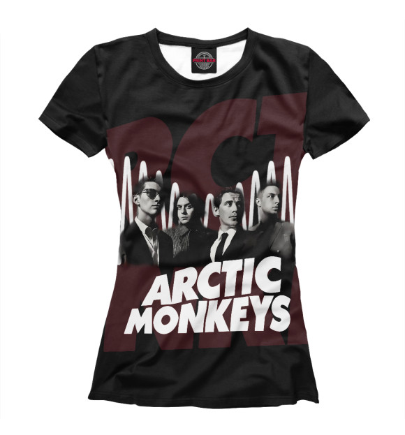 Футболка для девочек с изображением Arctic Monkeys цвета Белый