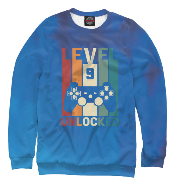 Свитшот для девочек с изображением Level 9th Unlock цвета Белый