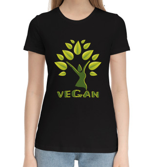 Женская хлопковая футболка VEGAN
