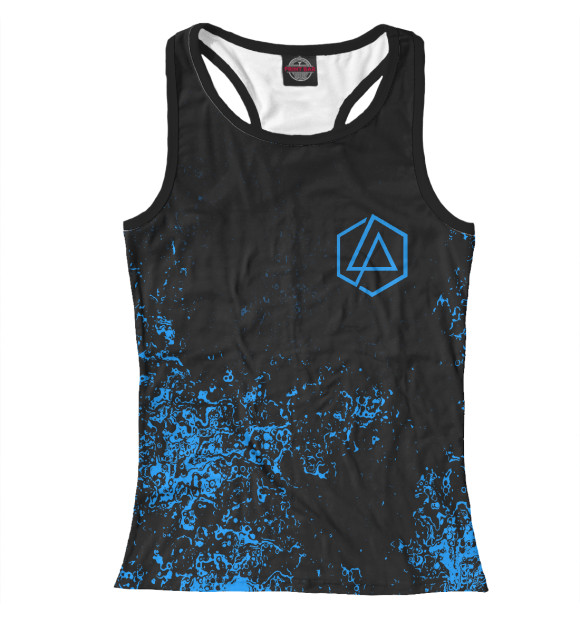 Женская майка-борцовка с притом Linkin Park цвета Белый Женская майка-борцовка с изображением Linkin Park цвета Белый