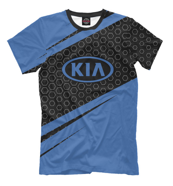 Мужская футболка с изображением KIA / Киа цвета Белый