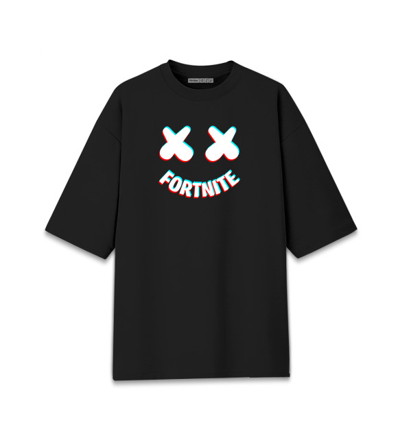 Мужская футболка оверсайз с изображением Fortnite цвета Черный