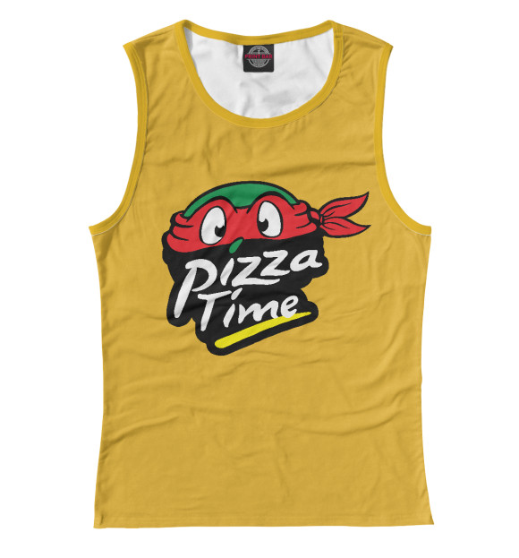 Майка для девочки с изображением Pizza Time цвета Белый