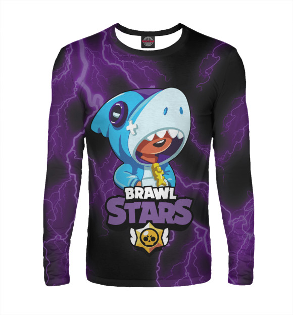 Мужской лонгслив с изображением Brawl Stars цвета Белый