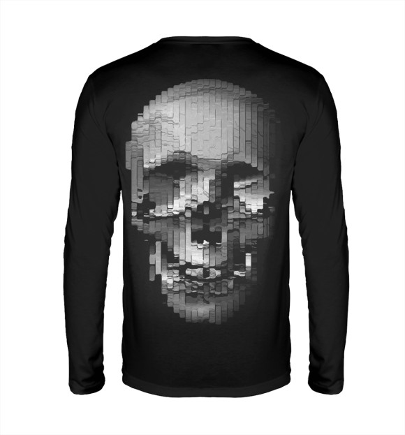 Мужской лонгслив с изображением Cool skull цвета Белый