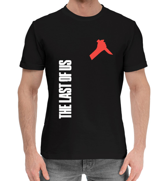 Мужская хлопковая футболка с изображением The Last of Us цвета Черный