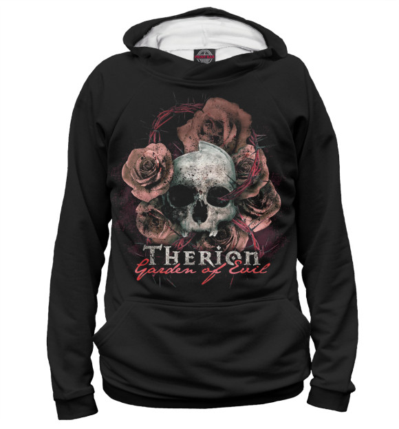 Мужское худи с изображением Therion цвета Белый